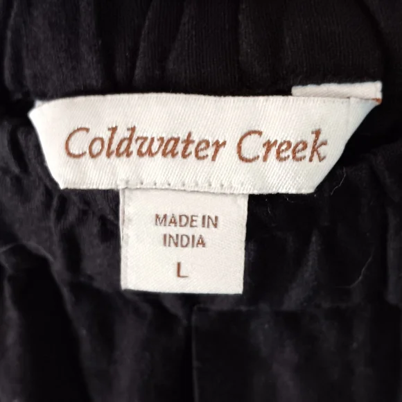 Boho Linen Blend Wide Leg Embroidered Pants L Funky Artsy Beachy - Picture 6 of 8